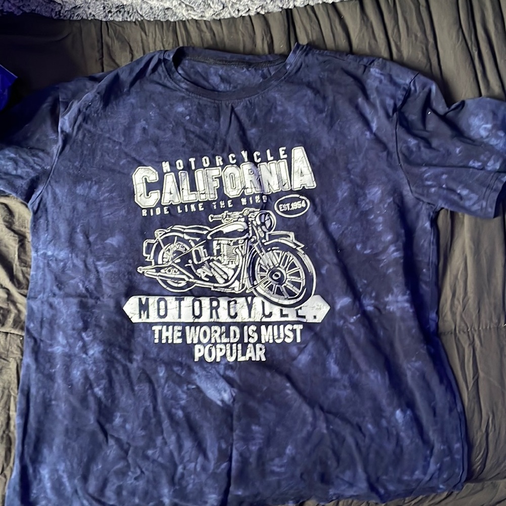 Blue tye dye miter toe shirt